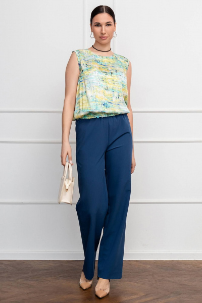 Летняя безрукавная блузка с поясом из вискозы LADO 899/2-20 - фото 10