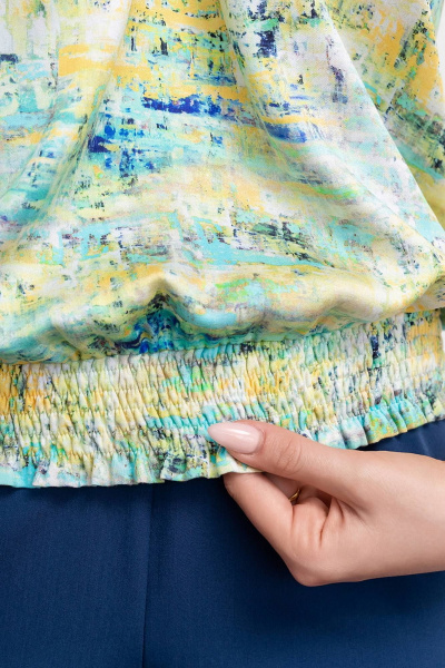 Летняя безрукавная блузка с поясом из вискозы LADO 899/2-20 - фото 7