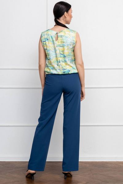 Летняя безрукавная блузка с поясом из вискозы LADO 899/2-20 - фото 6