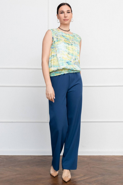 Летняя безрукавная блузка с поясом из вискозы LADO 899/2-20 - фото 3