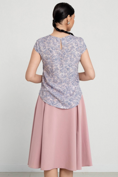 Блузка из вискозы с крылышками и складками LADO 8128-7 - фото 2