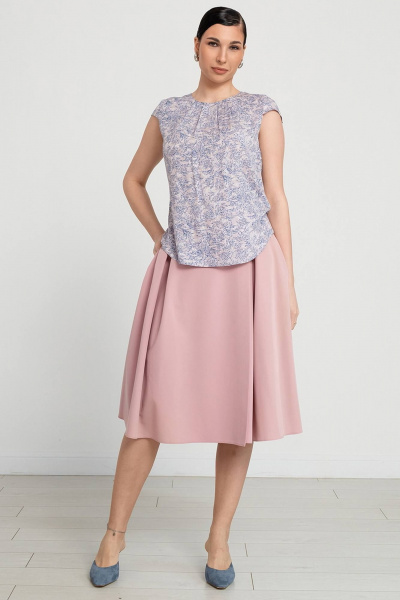 Блузка из вискозы с крылышками и складками LADO 8128-7 - фото 7