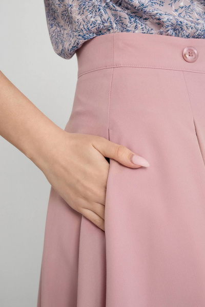 Стильная юбка с запахом, складками и регулируемым поясом LADO 1154-16 - фото 7