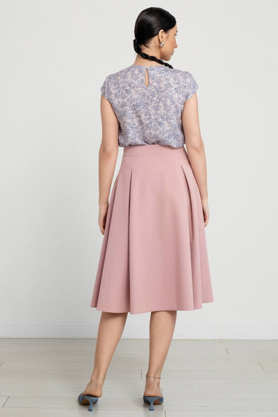 Стильная юбка с запахом, складками и регулируемым поясом LADO 1154-16 - фото 6