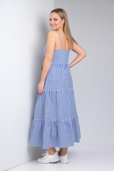 Летний сарафан из хлопковой ткани с воланами и бантами TVIN 7693 - фото 6