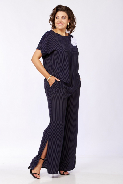 Брюки, туника VI ORO VR-1134 сине-черный - фото 9
