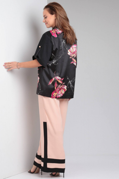 Летний палаццо-комплект с рубашкой из хлопка и вискозы Viola Style 20656 - фото 2