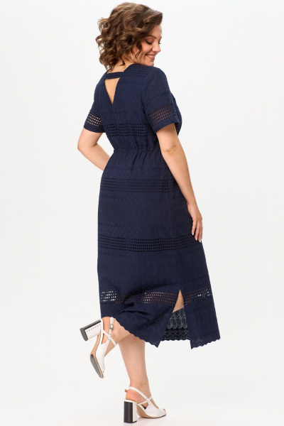 Платье из хлопка с кулисой и V-образным вырезом AMUARt 1011 - фото 14