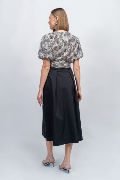 Блуза и миди юбка из текстиля для стильных образов Noche mio 5.315 lotos - фото 2