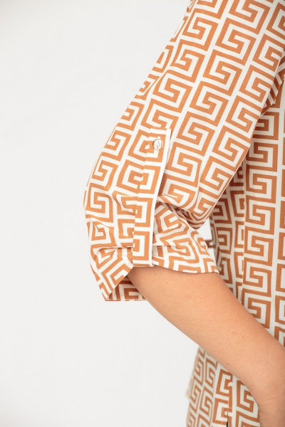 Блуза из текстиля с кокетками и коротким рукавом Modema м.205/2 - фото 4