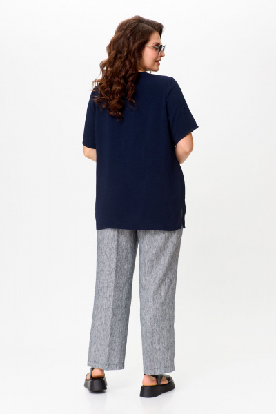 Брюки, футболка OVERYOU М103/1 сине-белый - фото 6