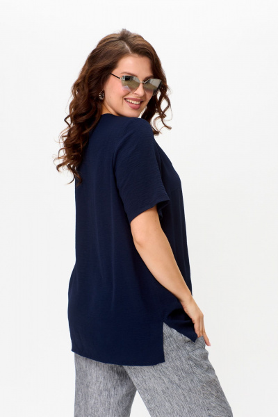 Брюки, футболка OVERYOU М103/1 сине-белый - фото 5