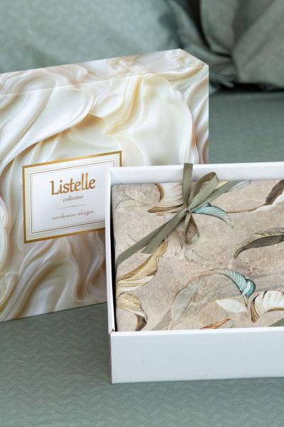 Двуспальный комплект постельного белья с ирисами из хлопка Listelle 2613402 - фото 3