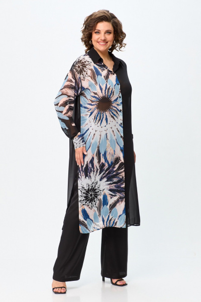 Многослойные комплекты постельных принадлежностей из хлопка Avenue 0315-2 черный+дизайн_перья - фото 6