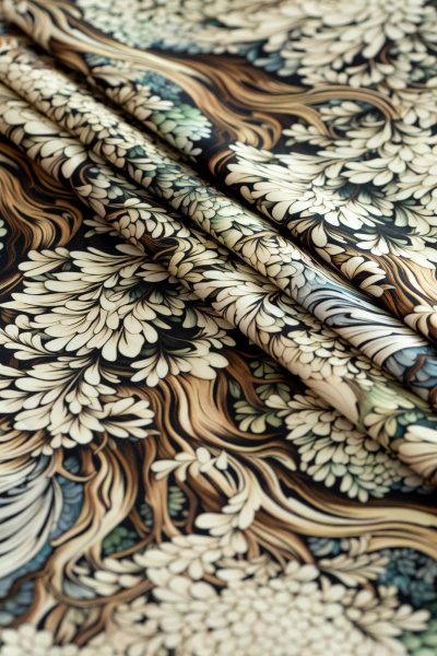 Комплект постельного белья хлопковый с принтом в стиле барокко Listelle 2614904 - фото 3