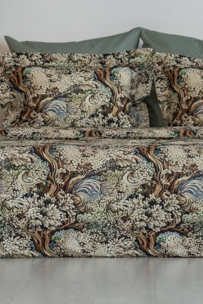 Комплект постельного белья хлопковый в стиле барокко с текстурой Listelle 2614903 - фото 3