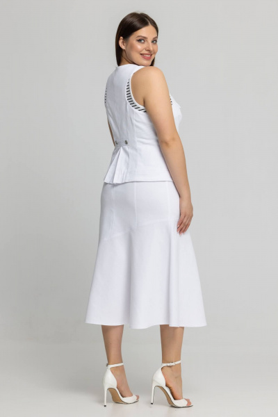 Джинсовая юбка летняя для повседневного образа Avila 0980 белый - фото 2