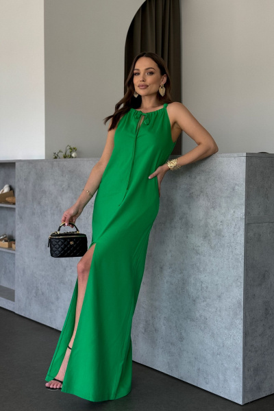 Платье Dilana VIP 2032 зеленый - фото 8