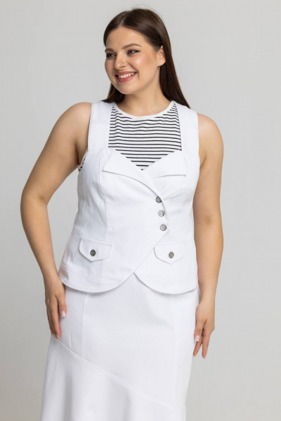 Жилет Avila 0934 белый - фото 6