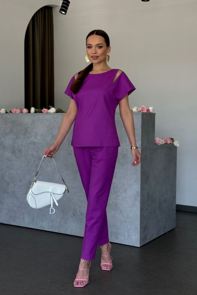 Блуза, брюки Dilana VIP 2048 сиреневый - фото 10