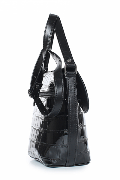 Экокожа сумка черная с регулируемым ремнем Galanteya 4424.24с241к45 черный - фото 4