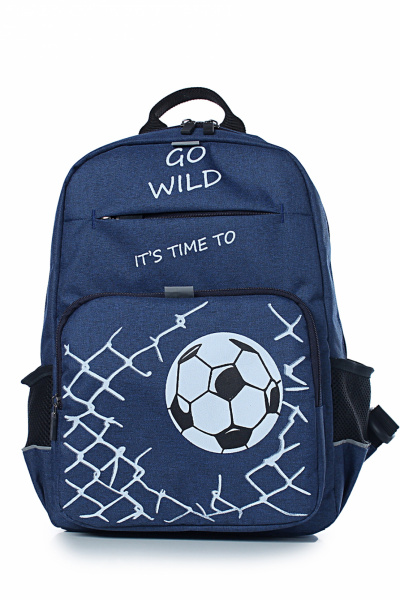 Рюкзак из текстиля с светоотражающими элементами Galanteya 46123.24с147к45 синий_т. - фото 2