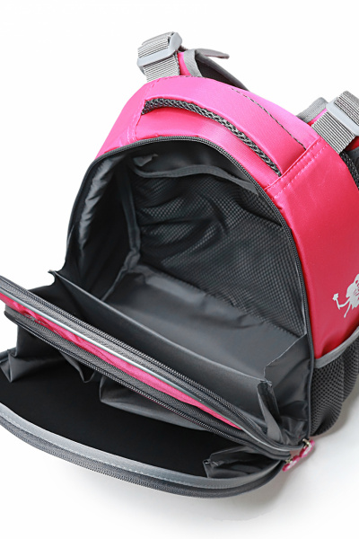 Рюкзак из текстиля с мягкой задней стенкой и карманом Galanteya 5424.24с251к45 малиновый - фото 5