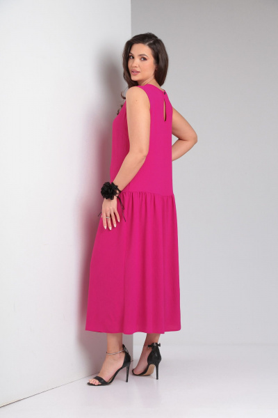 Летнее свободное платье из крешированной вискозы AXXA 55205 - фото 8