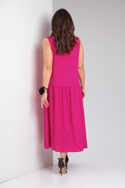Летнее свободное платье из крешированной вискозы AXXA 55205 - фото 2