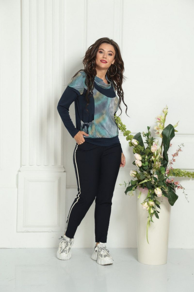 Блуза Solomeya Lux 163 синий - фото 2