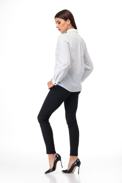 Блуза Anelli 738 белый-синий - фото 5
