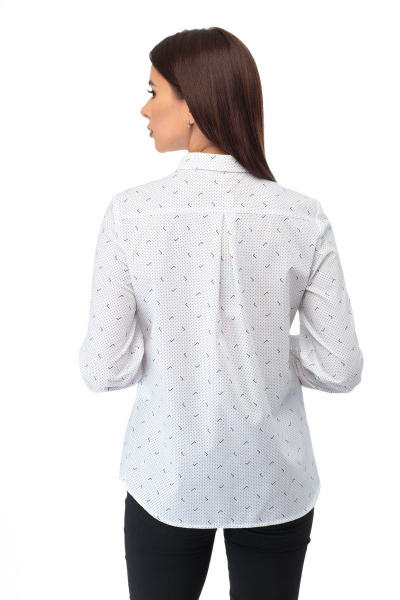 Блуза Anelli 738 белый-синий - фото 3