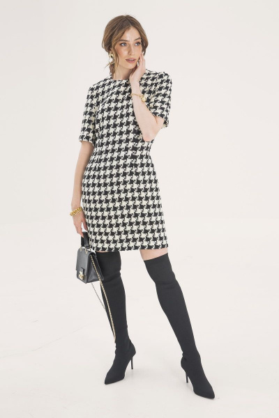 Платье ELLETTO 1729 черно-белый - фото 2