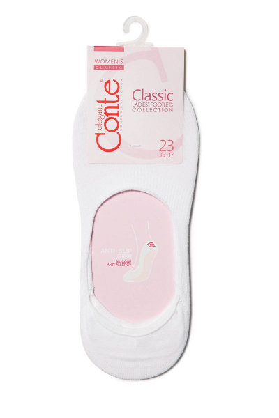 Подследники из хлопка с люрексом и антискользящим покрытием CONTE CONTE_CLASSIC_белый - фото 3