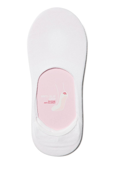 Подследники из хлопка с люрексом и антискользящим покрытием CONTE CONTE_CLASSIC_белый - фото 2