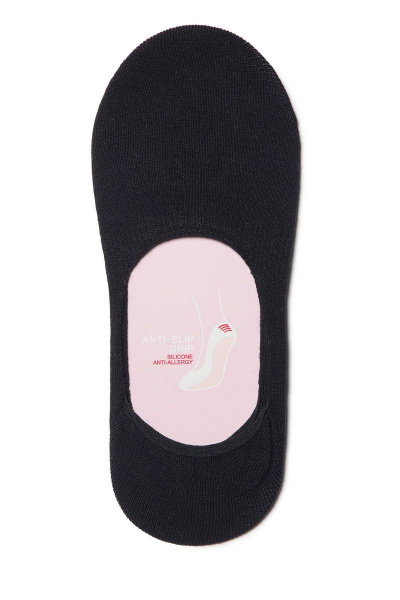 Бежевые хлопковые носки с прозрачным пикотом для активной жизни CONTE CONTE_CLASSIC_черный - фото 2