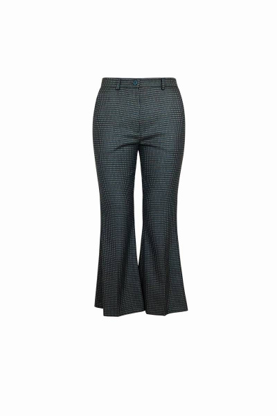 Демисезонные брюки 7/8 из костюмной ткани с карманами AG Green G100/6 зеленый - фото 1