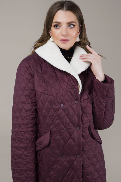 Пальто ELLETTO old 3437 бордо - фото 2