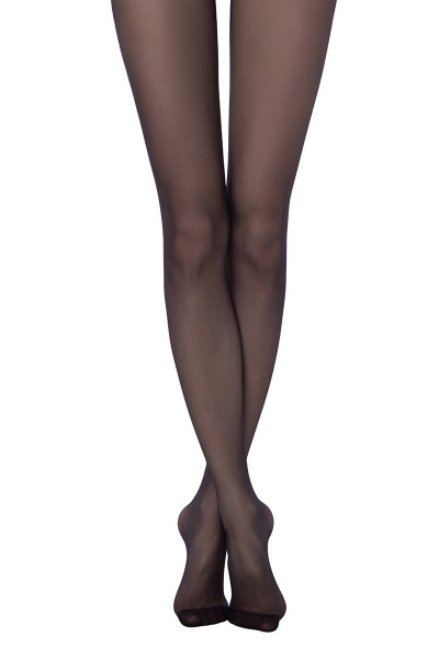 Черные прозрачные колготки из трикотажа с регулируемой посадкой CONTE Top_20_Nero - фото 1