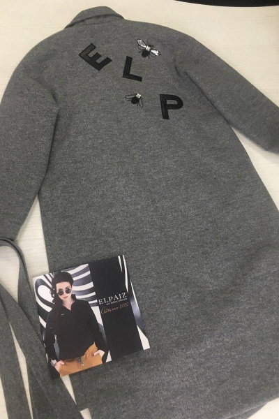 Пальто ElPaiz 555 темно-серый - фото 4