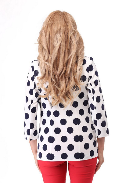 Жакет БелЭльСтиль 203 синий_горох - фото 3