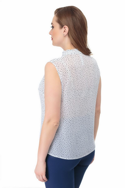 Блуза БелЭкспози 1177 белый+горох - фото 2