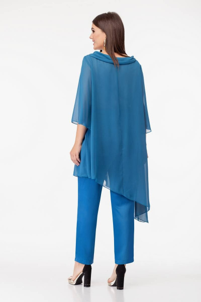 Блуза, брюки ANASTASIA MAK 660 лазурный - фото 3