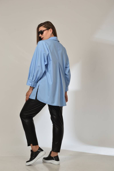 Рубашка GRATTO 2020 голубой - фото 5