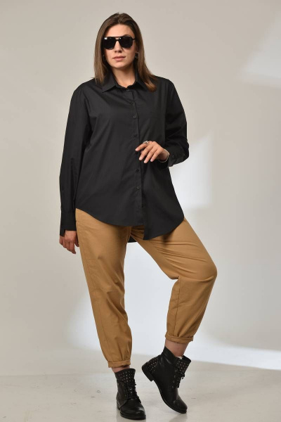 Рубашка GRATTO 2028 черный - фото 4