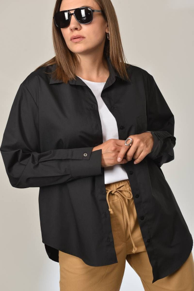 Рубашка GRATTO 2028 черный - фото 3