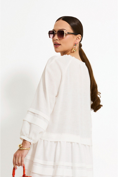 Платье с фигурным вырезом и складками на каждый день Lissana 4920 - фото 8