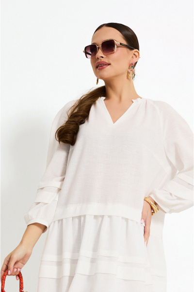 Платье с фигурным вырезом и складками на каждый день Lissana 4920 - фото 5