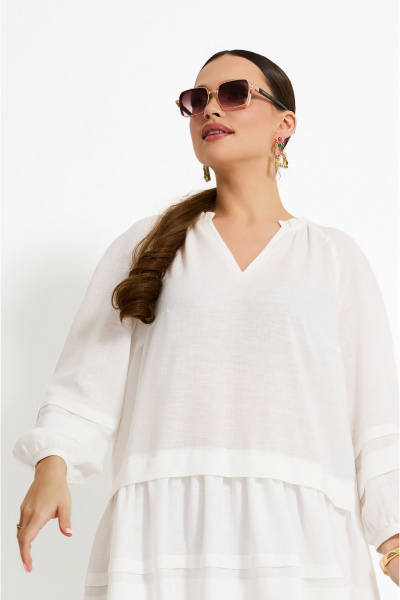 Платье с фигурным вырезом и складками на каждый день Lissana 4920 - фото 4