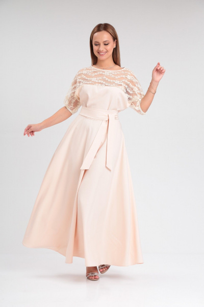 Платье T&N 7520 кремовый - фото 6